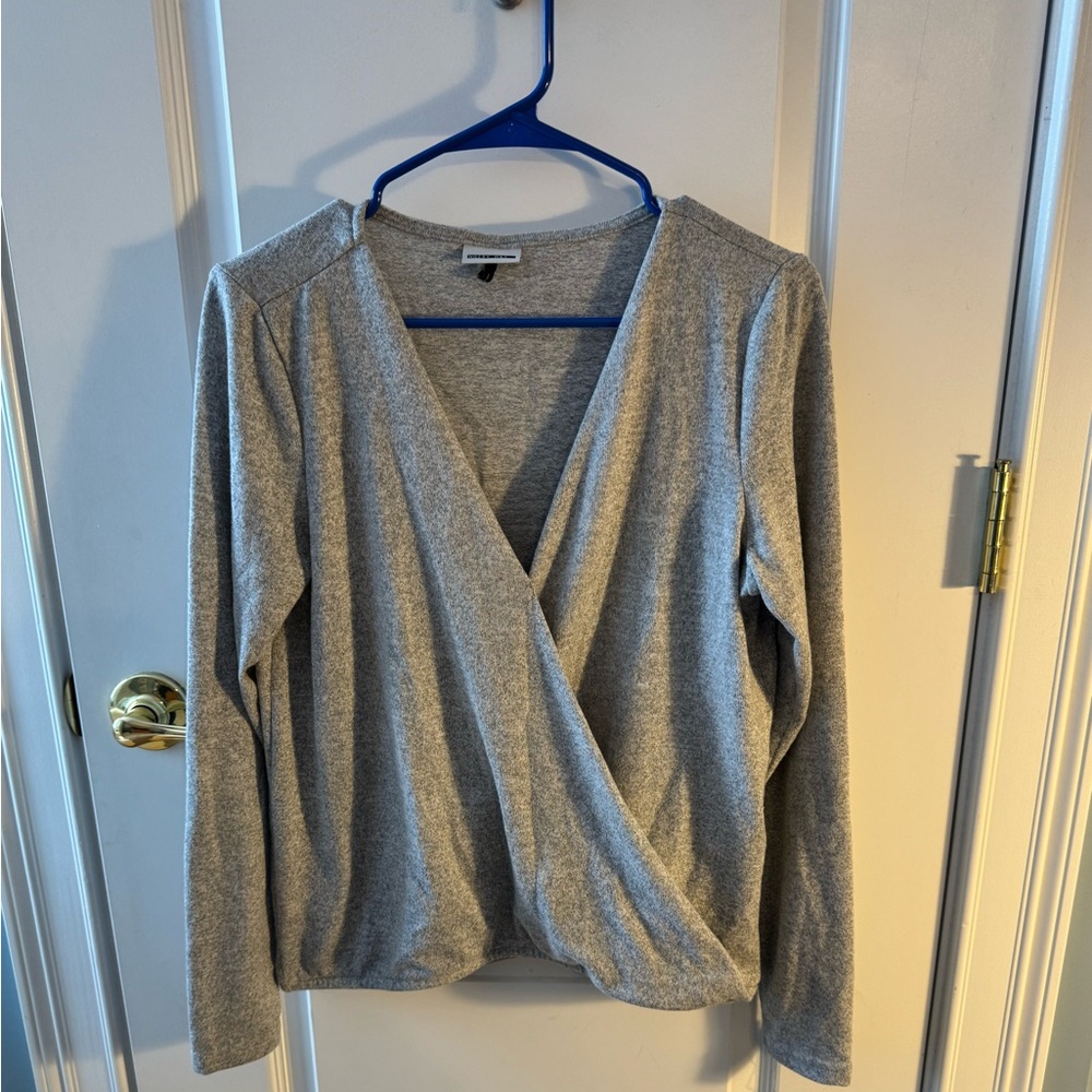 Faux wrap sweater